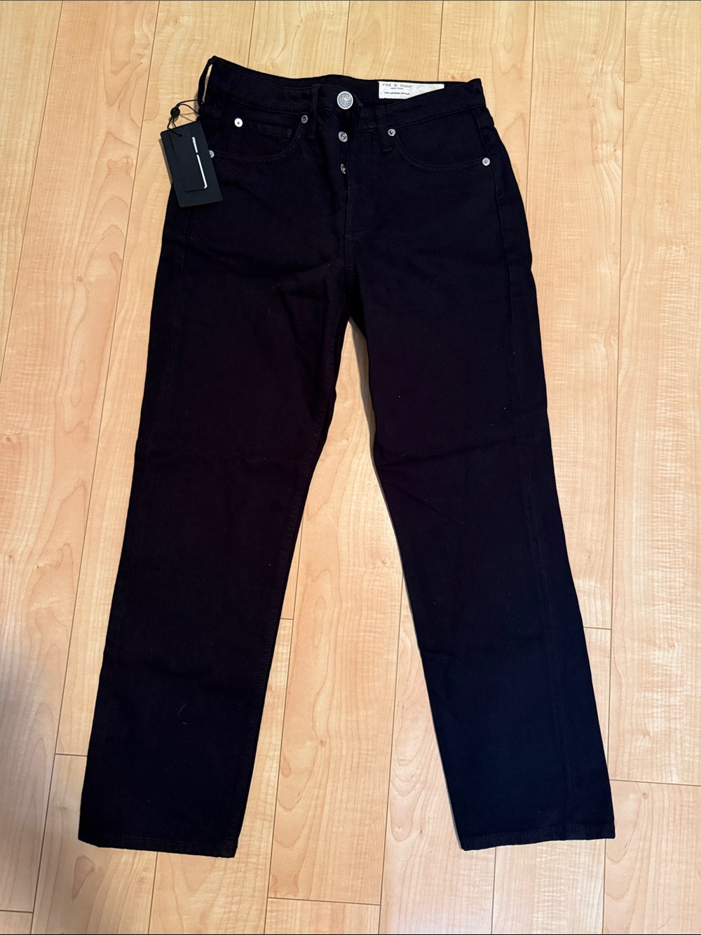 rag & bone Black Ankle Slim Maya High-Rise Jeans